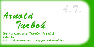 arnold turbok business card
